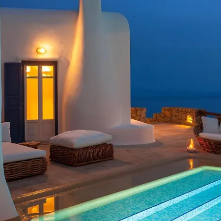 Excellent Mykonos Gamma 3 Bedrooms Stunning Sea Views 빌라 프사로우