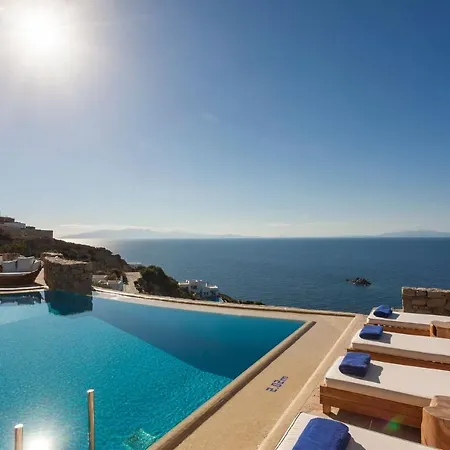 Excellent Mykonos Psarrou Gamma 3 Bedrooms Stunning Sea Views Psarrou Villa