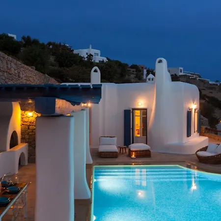 Excellent Mykonos Psarrou Gamma 3 Bedrooms Stunning Sea Views Psarrou Villa *