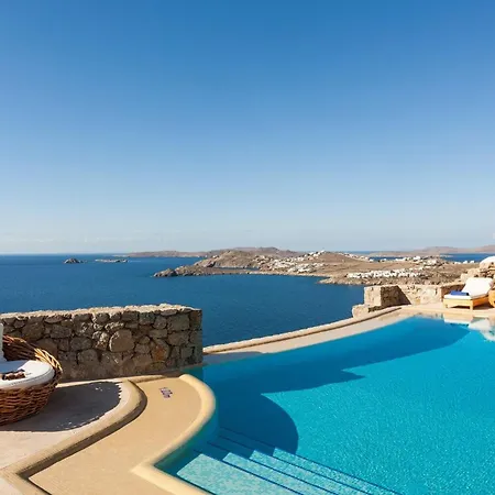 Excellent Mykonos Psarrou Gamma 3 Bedrooms Stunning Sea Views Psarrou Villa Mykonos Town