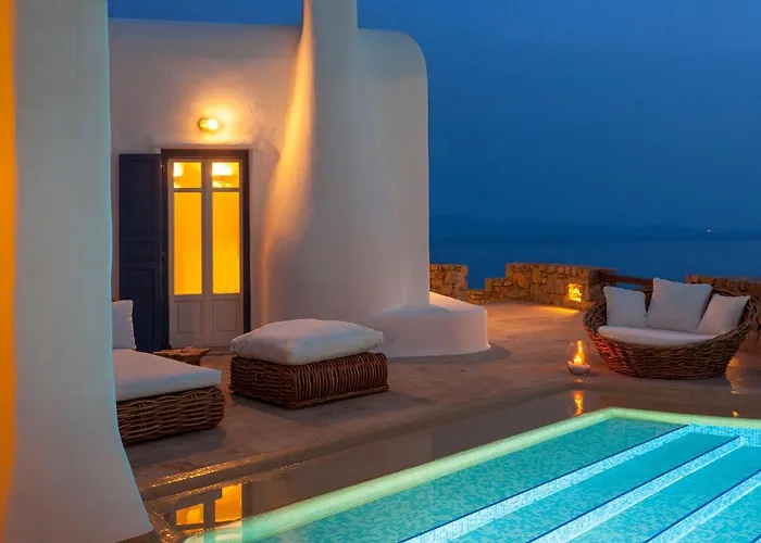 Excellent Mykonos Gamma 3 Bedrooms Stunning Sea Views ヴィラ プサロウ