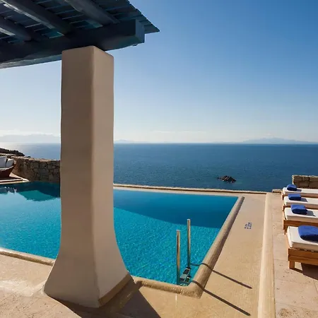 Excellent Mykonos Gamma 3 Bedrooms Stunning Sea Views ヴィラ プサロウ